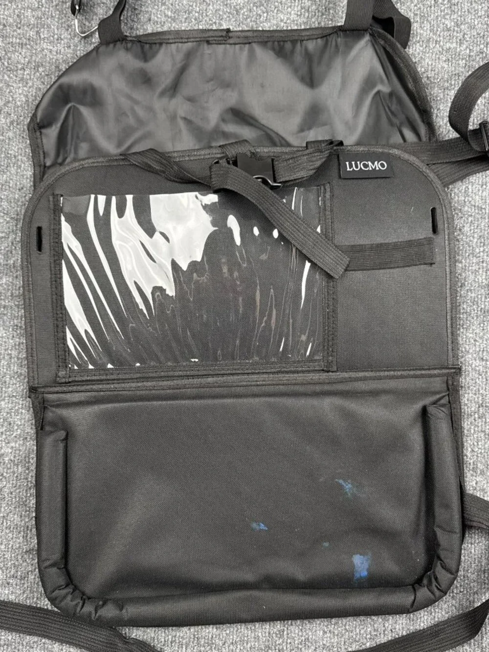 Unisex LUCMO Black Car Seat Back Organizer Multi-Pocket Tablet Holder Damaged